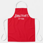 Gepersonaliseerd rood pron schort (Voorkant)