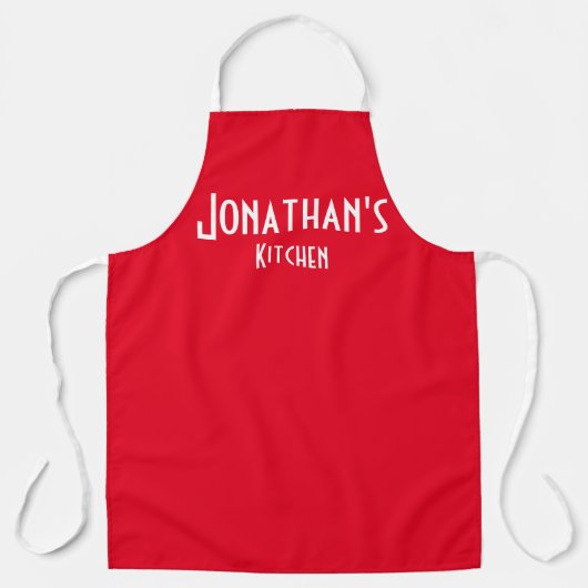 Gepersonaliseerd rood pron schort (Voorkant)