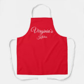 Gepersonaliseerd rood pron schort (Voorkant)