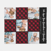 Gepersonaliseerd rood speldenbord 5 Foto collage Fleece Deken (Voorkant (Horizontaal))