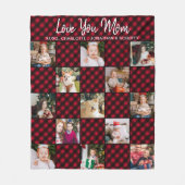 Gepersonaliseerd rood speldenpakket 13 Foto collag Fleece Deken (Voorkant)