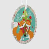 Gepersonaliseerd rood voor kerstmis AcrylOrnament Ornament (voorkant)