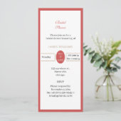 Gepersonaliseerd rood Vrijgezellenfeest Kaart (Staand voorkant)