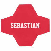 Gepersonaliseerd rood wit team van de douanenaam s voetbal (Enkel)