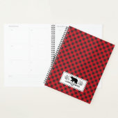 Gepersonaliseerd rood zwart-lumberjack Buffalo-spe Planner (Display)