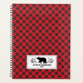 Gepersonaliseerd rood zwart-lumberjack Buffalo-spe Planner (Voorkant)