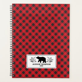Gepersonaliseerd rood zwart-lumberjack Buffalo-spe Planner