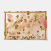 Gepersonaliseerd Roos & Bruine Cirkels Patroon Deurmat (Voorkant)