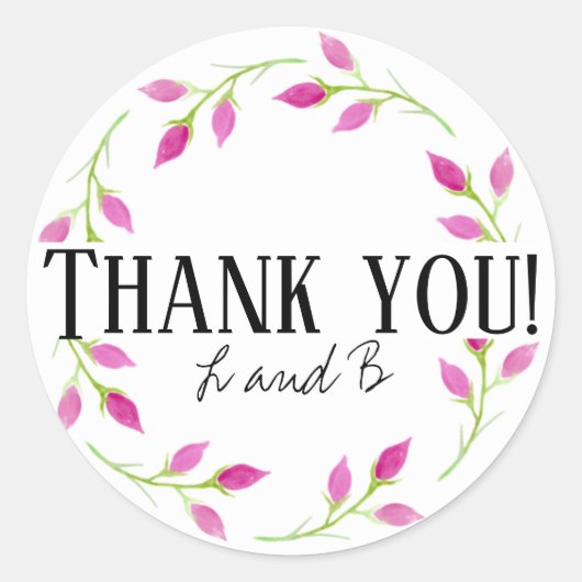 GEPERSONALISEERD ROOS DANK U sticker (Voorkant)