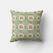  gepersonaliseerd Roos Doily Green Damask Kussen (Achterkant)