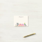 Gepersonaliseerd Roos Floral Girly Flowers Post-it® Notes (Op bureau)