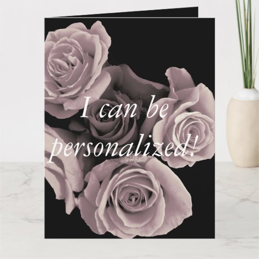 Gepersonaliseerd roos Gevouwen Wenskaart Kaart (Voorkant)