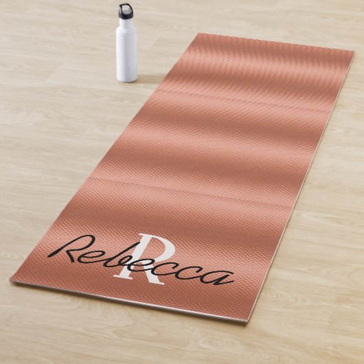 Gepersonaliseerd Roos Gold Foil Monogram Yoga Mat (In situ)