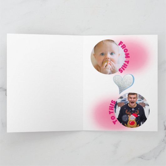 Gepersonaliseerd Roos Gold Glitter 40th Birthday S Kaart (Binnen)