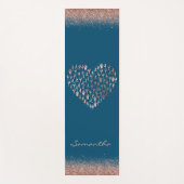 Gepersonaliseerd Roos Gold Heart Poses Namaste Yog Yogamat (Voorkant)
