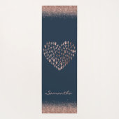 Gepersonaliseerd Roos Gold Heart Poses Namaste Yog Yogamat (Achterkant)