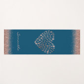 Gepersonaliseerd Roos Gold Heart Poses Namaste Yog Yogamat (Voorkant (horizontaal))