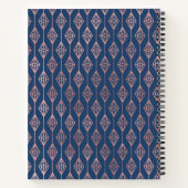 Gepersonaliseerd Roos Gold Monogram Initiaal T Notitieboek (Achterkant)