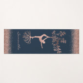 Gepersonaliseerd Roos Gold Tree Yoga Pose Namaste Yogamat (Voorkant (horizontaal))