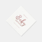 Gepersonaliseerd roos goud glitter baby shower servet (Hoek)