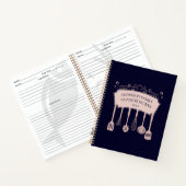 Gepersonaliseerd Roos Goud Keukengerei Recept Notitieboek (Binnen)