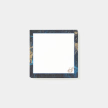 Gepersonaliseerd Roos Goud Navy Blauw MARMER Stick