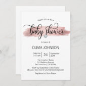 Gepersonaliseerd Roos Goud Roze Wit Meisje Baby sh Kaart (Voorkant / Achterkant)