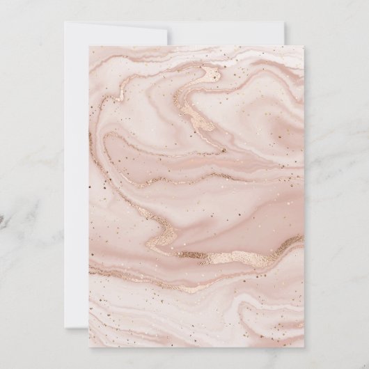 Gepersonaliseerd Roos Goud Waterverf Vrijgezellenf Kaart (Achterkant)