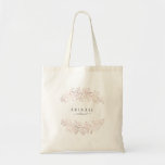 Gepersonaliseerd roos goudbruine botanische loof tote bag<br><div class="desc">Moderne botanische foliage florale vormgeving in faux roos gouden kleur met een gepersonaliseerde naam,  elegante gepersonaliseerde Bridesmaïde canvas tassen voor bruidsfeestjes. 
Bekijk alle overeenkomende stukken in collectie.</div>