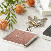 Gepersonaliseerd Roos Gouden Glitter Naam Design – Sleutelhanger (Zijkant)