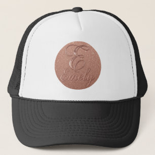 Gepersonaliseerd Roos Gouden Glitter Naam Design – Trucker Pet