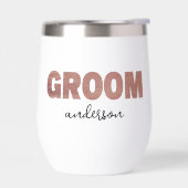 Gepersonaliseerd Roos Gouden Groom Naam (Links)