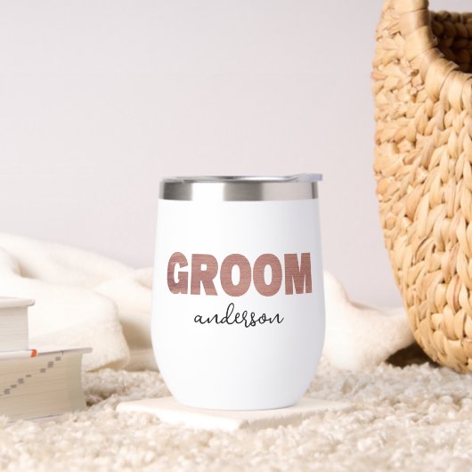 Gepersonaliseerd Roos Gouden Groom Naam (Woonkamer)