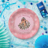 Gepersonaliseerd Roos gouden papieren Borden met f Papieren Bordje (Feest)