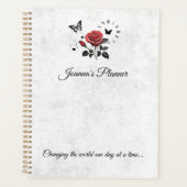 Gepersonaliseerd Roos, inkt en tijdplanner Planner (Voorkant)