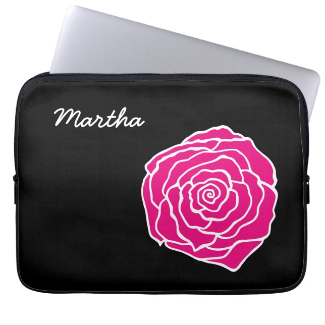 Gepersonaliseerd Roos laptop Hoesje Sleeve (Voorkant)