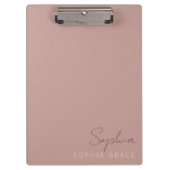 Gepersonaliseerd Roos Modern monogram Klembord (Voorkant)