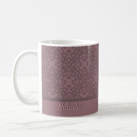 Gepersonaliseerd Roos patroon Koffiemok (Links)