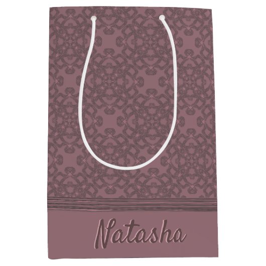 Gepersonaliseerd Roos patroon Medium Cadeauzakje (Voorkant)