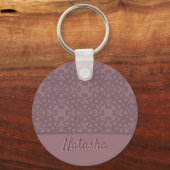Gepersonaliseerd Roos patroon Sleutelhanger (Voorkant)