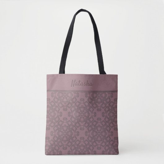 Gepersonaliseerd Roos patroon Tote Bag (Voorkant)