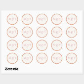 gepersonaliseerd Roos Ronde Sticker (Vel)