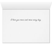 Gepersonaliseerd Roos Wenskaart van het Tevreden J (Binenzijde Horizontaal (Onderkant))