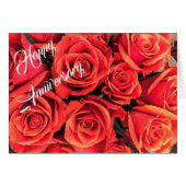 Gepersonaliseerd Roos Wenskaart van het Tevreden J (Voorkant Horizontaal)