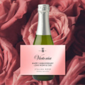Gepersonaliseerd Rosé Label Sparkling Wijnetiket