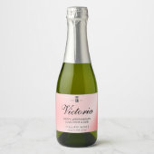 Gepersonaliseerd Rosé Label Sparkling Wijnetiket (Voorkant)
