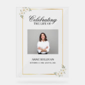 Gepersonaliseerd rouwbord acryl bord (Voorkant)