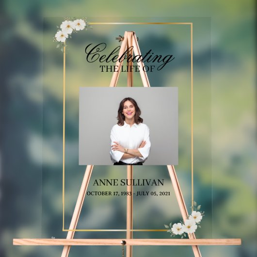 Gepersonaliseerd rouwbord acryl bord (Neutraal)