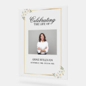 Gepersonaliseerd rouwbord acryl bord (Hoek)