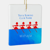 Gepersonaliseerd Rowing Club Crew Kerst Keramisch Ornament (Rechts)